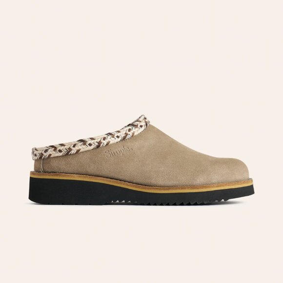 NIB Simple Shoes Original Suede Clog Unisex 11M/13W Leather Slip On Comfort - Picture 1 of 15